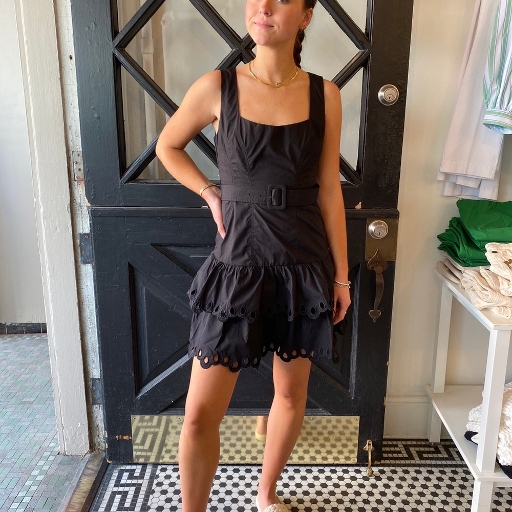 En Saison Black Sleeveless Mini Sundress